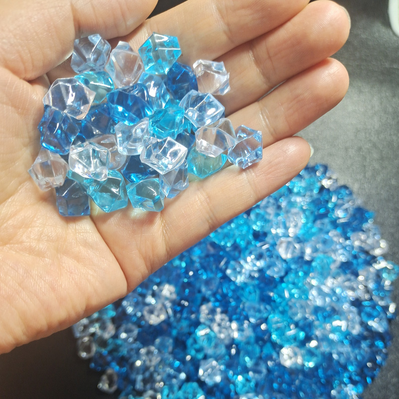 Marine Aquarium Cube - 100個入り クラッシュダイヤモンド ジェムクリスタル ストーン プラスチック製 フェイクアイス