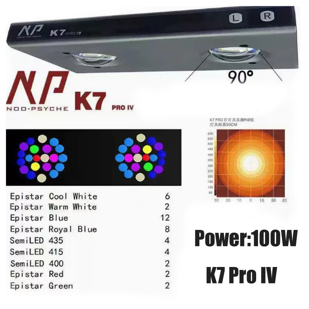 Reef Lighting - Noopsyche NP K7Pro IV 100W アプリWiFi対応