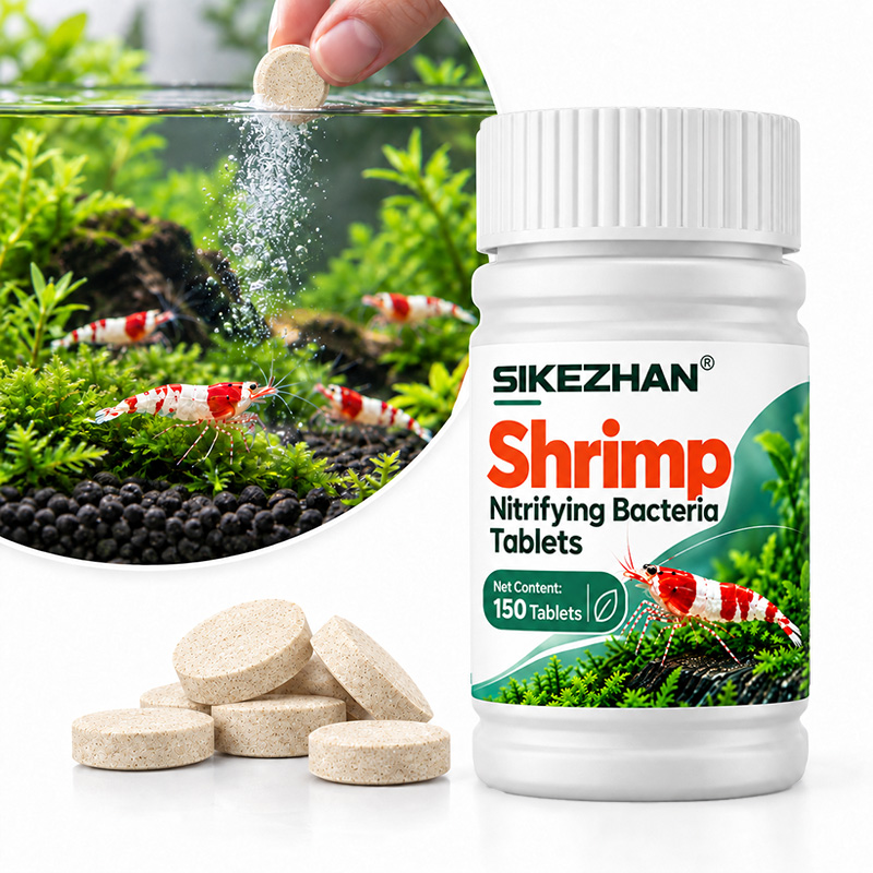 Nitrate Reductase - エビ水槽用の有益な細菌タブレット。窒素循環を促進し、アンモニアと亜硝酸を低減。150個入り。淡水水槽の生態系構築に最適。