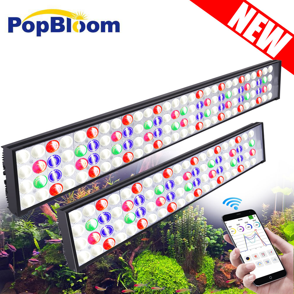 PopBloom H54 H75 WiFi対応 フルスペクト - Aquarium Marine Lights のレビューと価格