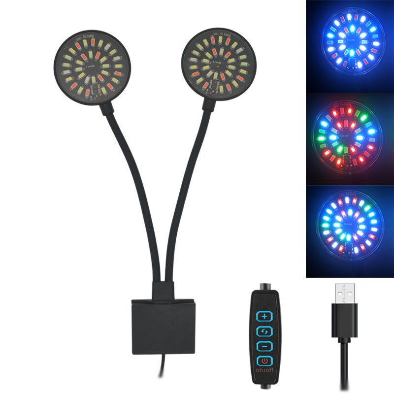 USB 水族館 LED ライト水槽クリップランプフルスペクト - Aquarium Marine Lights のレビューと価格