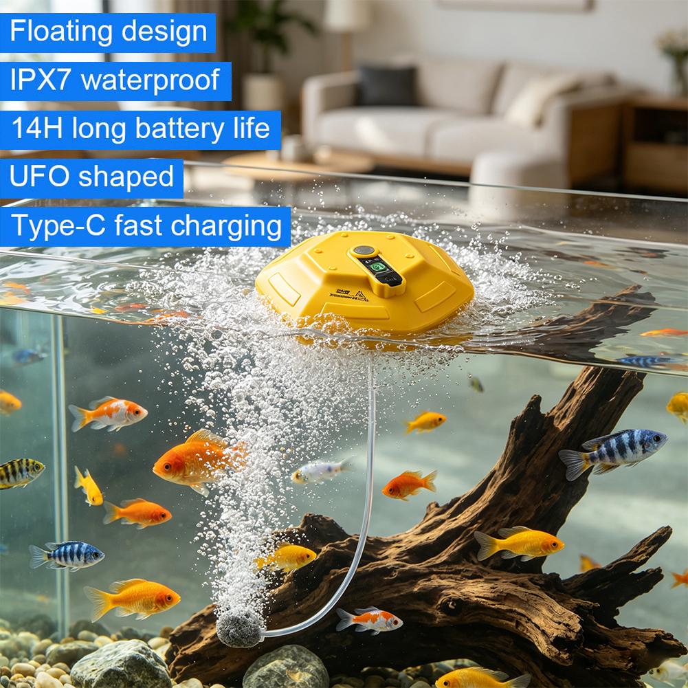 ポータブルフローティングフィッシュタンク酸素ポンプ、3000 - Marine Fish Tank のレビューと価格