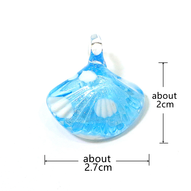 カラフルなミニ貝殻チャームガラスペンダントかわいい海洋生物の - Marine Aquarium のレビューと価格