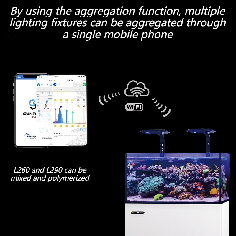 LED海水ライトスマート温度制御WiFi制御水槽サンゴランプ - Reef Lighting のレビューと価格