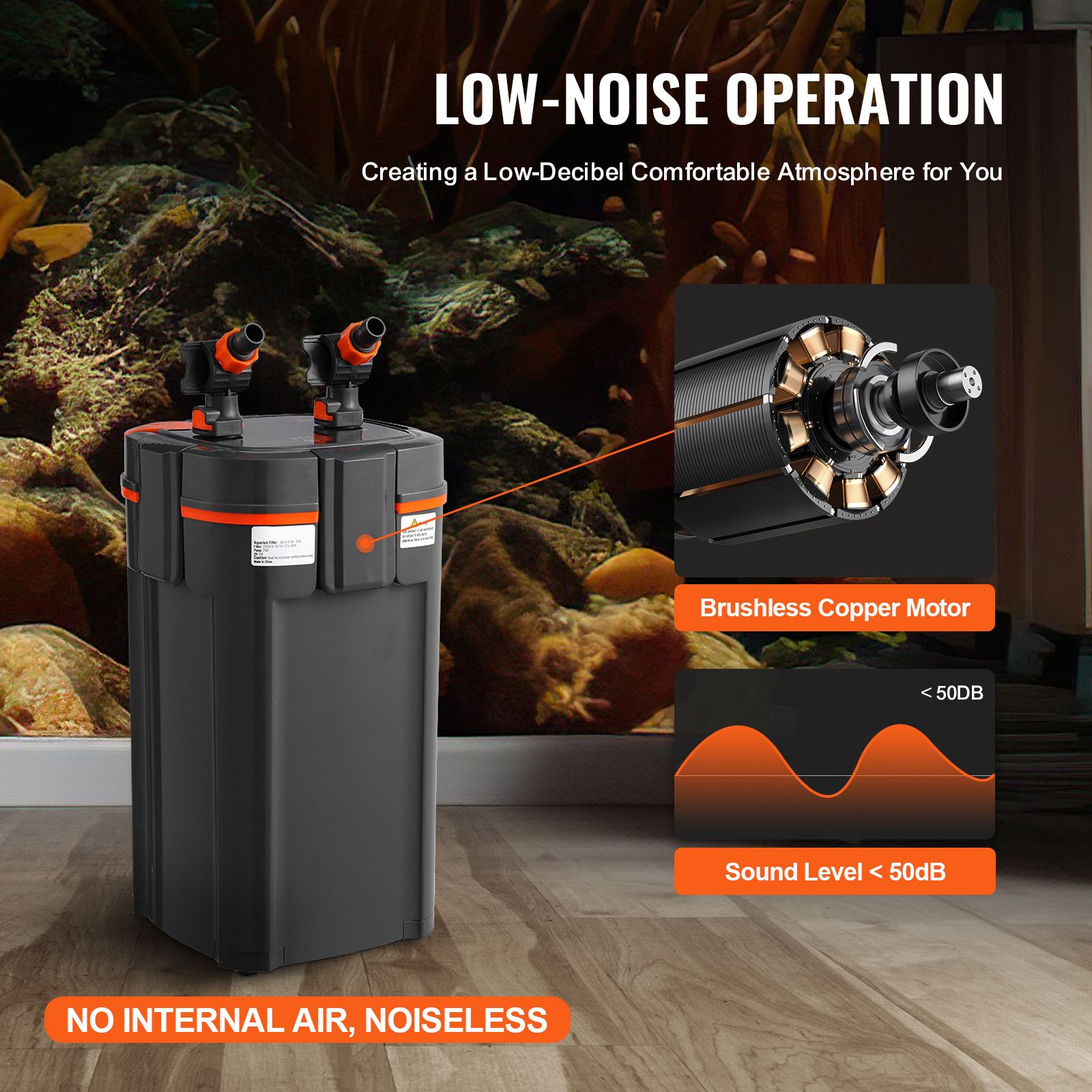 水槽フィルター 528GPH、5段階カニスターフィルター 2 - Reef Tank Filter のレビューと価格