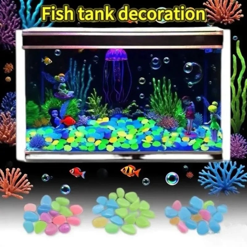 100-1000個 光る石 庭 水槽 風景 蓄光石 装飾 人 - Marine Fish Tank のレビューと価格